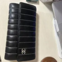シャネルブラック 長財布 キルティング