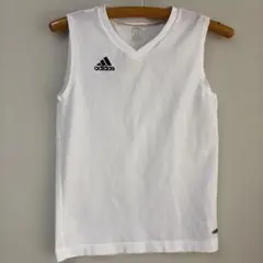 adidas ノースリーブシャツ ホワイト 150 アンダー