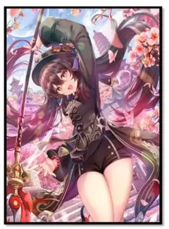 原神 胡桃 スリーブ 50枚 67×92mm ホロ加工