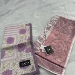 ランバン　タオルハンカチ２枚セット