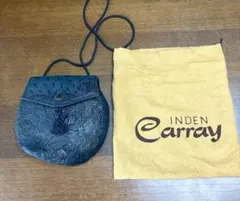 INDEN エンボス加工レザーショルダーポーチバッグ