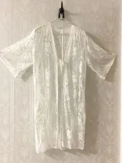 総レース　ロングカーディガン　フリーサイズ