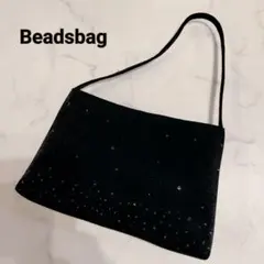スパンコール ビーズ ハンドバッグ 　ブラック