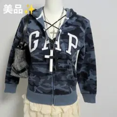 美品✨️ ギャップ 迷彩　ビッグロゴ　パーカー y2k 平成 ギャル グランジ