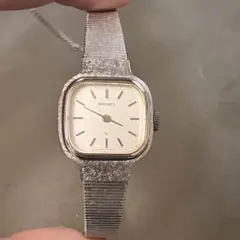 SEIKO 手巻き時計 シルバー スクエア