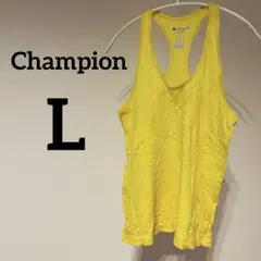 Champion イエロー タンクトップ 【L】 ノースリーブ チャンピオン