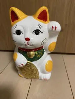 招き猫 貯金箱 約14cm
