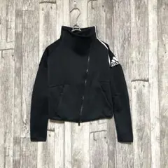 adidas ブラック ジャケット　ジャージ　アディダス　S