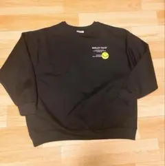 ブラック スウェット スミリー顔プリント 4L タグなし未使用