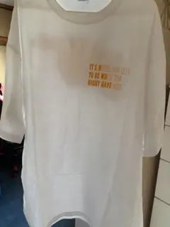 ホワイトメッセージTシャツ (XL)