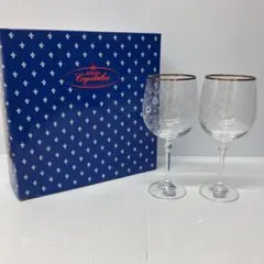 ①【BOHEMIA Crystalex】ボルドー　ペア　ワイングラス　2客※新品