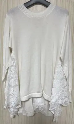 【新品未使用】une autre(ユノートル) レースコンビニットプルオーバー