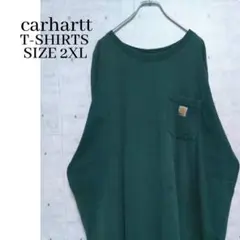 carhartt ビッグサイズ Tシャツ 半袖 グリーン ポケット 2XL