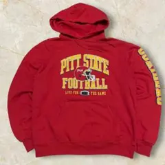 Champion カレッジ スウェットパーカー 袖ロゴ USメンズ レッドL