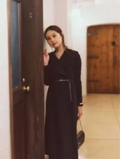L'AUBE BLANC／Tweed Wrap Dress S - メルカリ