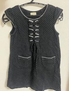 HusHusHノースリーブ水玉ワンピース 110cm