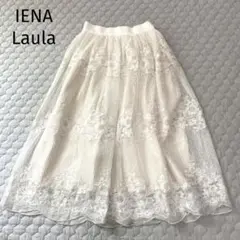 IENA Laula /イエナ ラウラ別注レーススカート　白　S