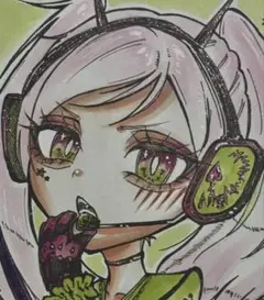 手描き アナログ オリジナル イラスト 色紙