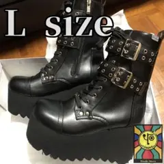 ハード系ブーツ 履きやすいウェッジソール　Lサイズ