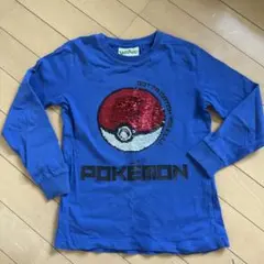 ポケモン Tシャツ 青 スパンコール刺繍