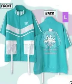 初音ミク×シナモ　半袖ジャージ【新品】レディースL　サンリオのサムネイル