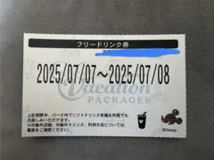 ディズニー　バケパ　フリードリンク券