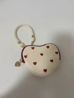 新品未使用 ラブラリーバイフェイラーペコア・ラ・モードハート型ポーチ ラブラリーハート ハート型ポーチ L/LRH-243239(ネイビー