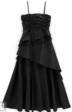 【GRL】ドロストリボンティアードキャミワンピース