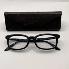 GUCCI 黒縁 シェリーライン メガネ ケース付き GG9105 度あり