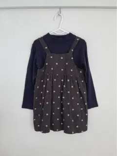 ザラキッズ　キャミワンピース　リブタートルネックt　110cm