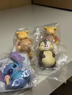 Disney ガチャガチャ　お譲り 4点セット スティッチ プーさん　デール