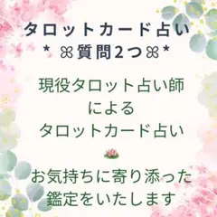 タロット占い　質問２つ