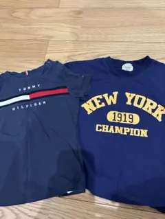 TOMMY HILFIGERチャンピオンネイビー Tシャツ92サイズ100サイズ