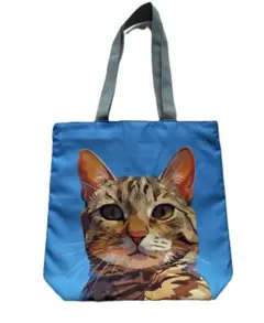 4⃣匿名配送★トートバッグ★キジトラ猫★Ａ４サイズ入る★イラスト風★