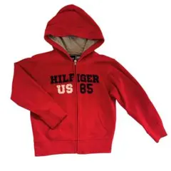 TOMMY HILFIGER フード付きパーカー 7号 レッド
