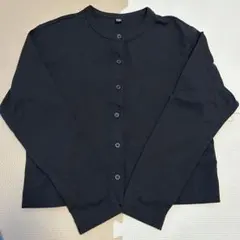 UNIQLO クルーネックカーディガン ブラック 長袖のサムネイル