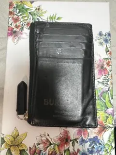 BURBERRY ブラックレザー カードケース　フラグメントケース