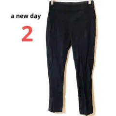 美品⭐️a new day【2】黒パンツ ウエストゴム ブラック