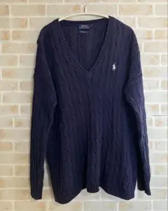 Polo Ralph Lauren ケーブルニット Vネック S