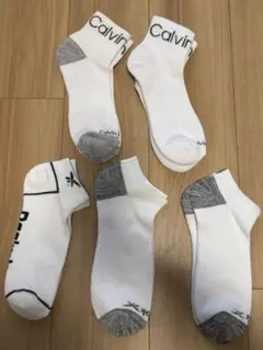 Calvin Klein 白　ショートソックス Reebok くるぶし　靴下