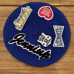 SISTER JENNI ワッペン　ブルー　ベレー帽