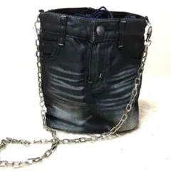 デニムリメイクバッグ〜インナーバッグ＆スマホポーチ付き