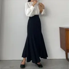 ルエレ マーメイドロングスカート　S ブラック