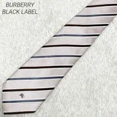 【美品】バーバリーブラックレーベル ネクタイ レジメンタル ホースロゴ シルク