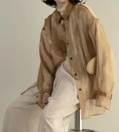 ★美品★ lawgyシースルー 長袖シャツ 光沢