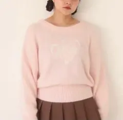 muguet school logo knit ピンク　ニットのサムネイル
