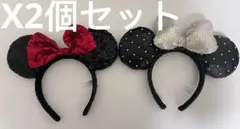 東京ディズニーリゾート ミニーマウス キルティングカチューシャ パール ブラック