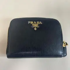 PRADA ブラック レザー カードケース/財布