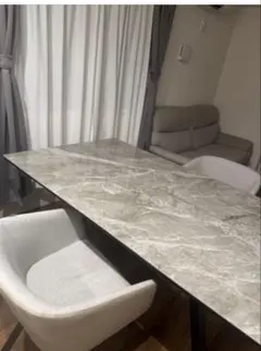 大理石調 ダイニングテーブル モダンのサムネイル