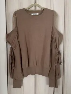 SNIDEL スナイデル　シースルーショルダーニットプルオーバー